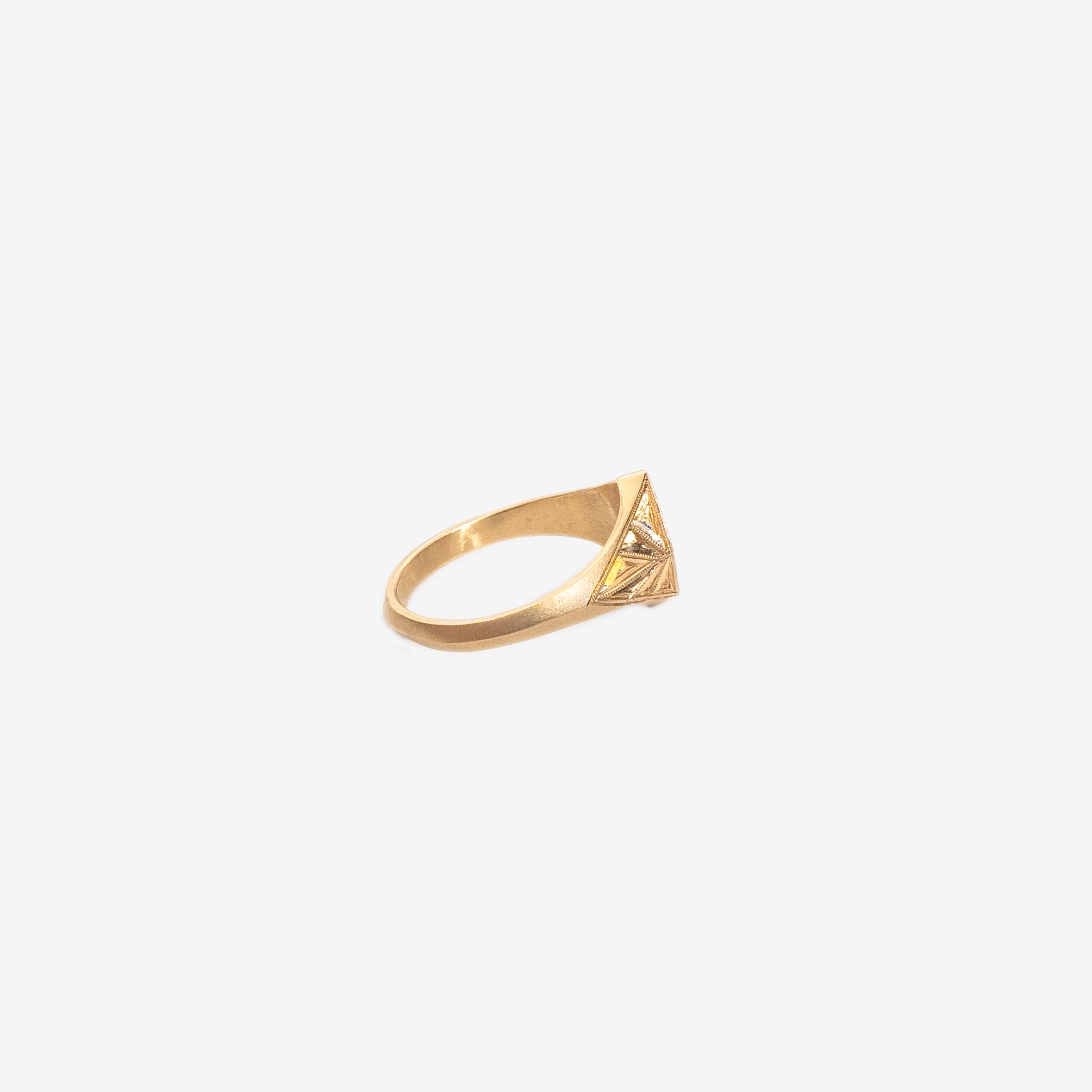 14K Gold Mother of Pearl Quinn Ring