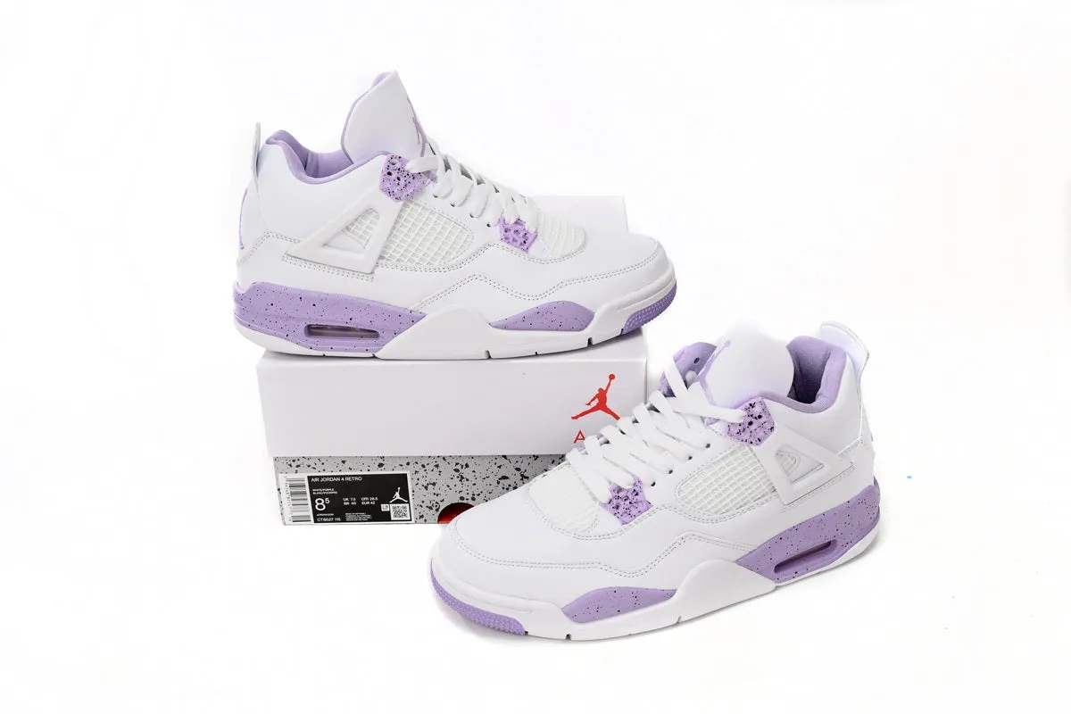 Air Jordan 4 White Purple