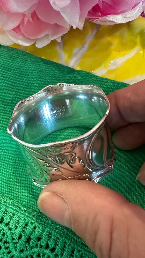 Antique Napkin Ring, Hallmarked Sterling B2598, Art Nouveau, Gorham, No Monogram