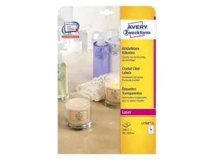 Avery® Crystal Clear Labels, 96 x 50.8 mm, [Pack of 25] 250 Lables