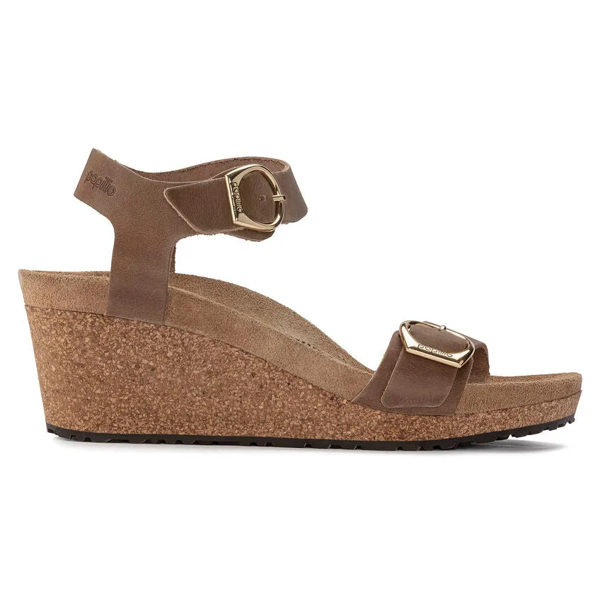 Certainly! Heres an optimized title for the product:

Birkenstock Papillio Soley Womens Wedge Sandals in Cognac Oiled Leather

This title includes key modifiers and details about the product.