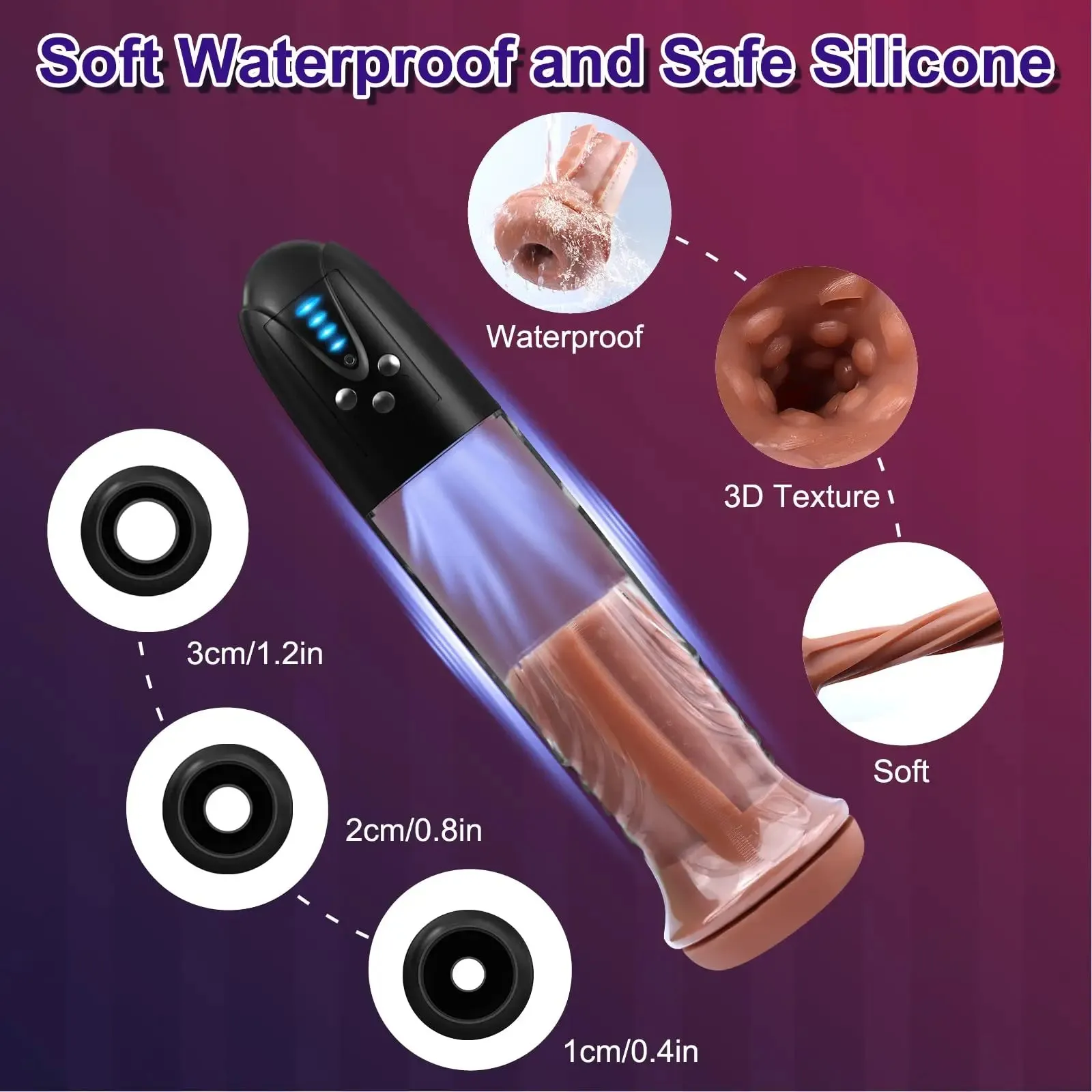 Electric Penis Pump Male Masturbator - Vaccum Sucking Pocket Pussy Sex Toy for Men