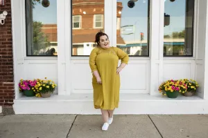 evangeline dress in yellow