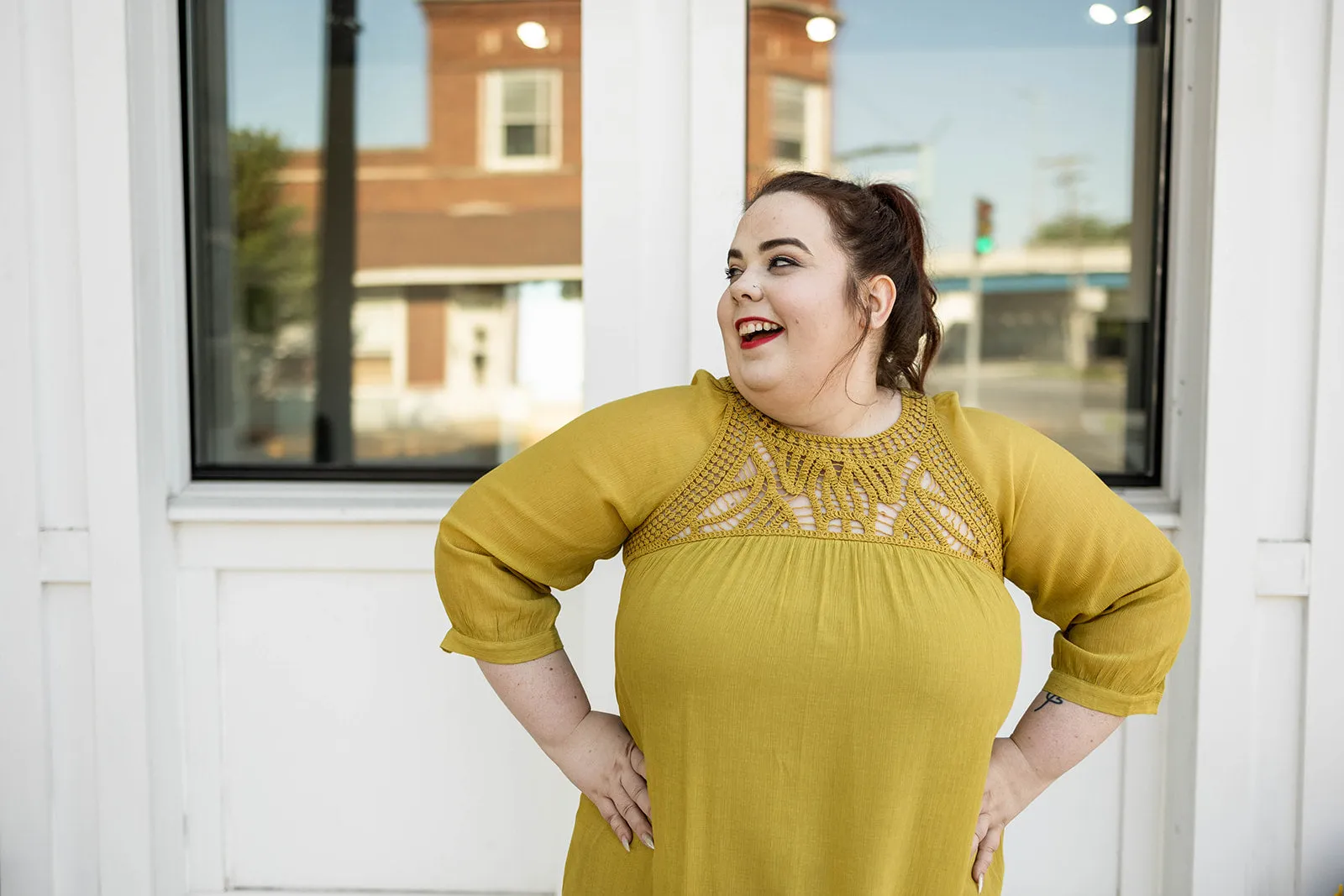 evangeline dress in yellow