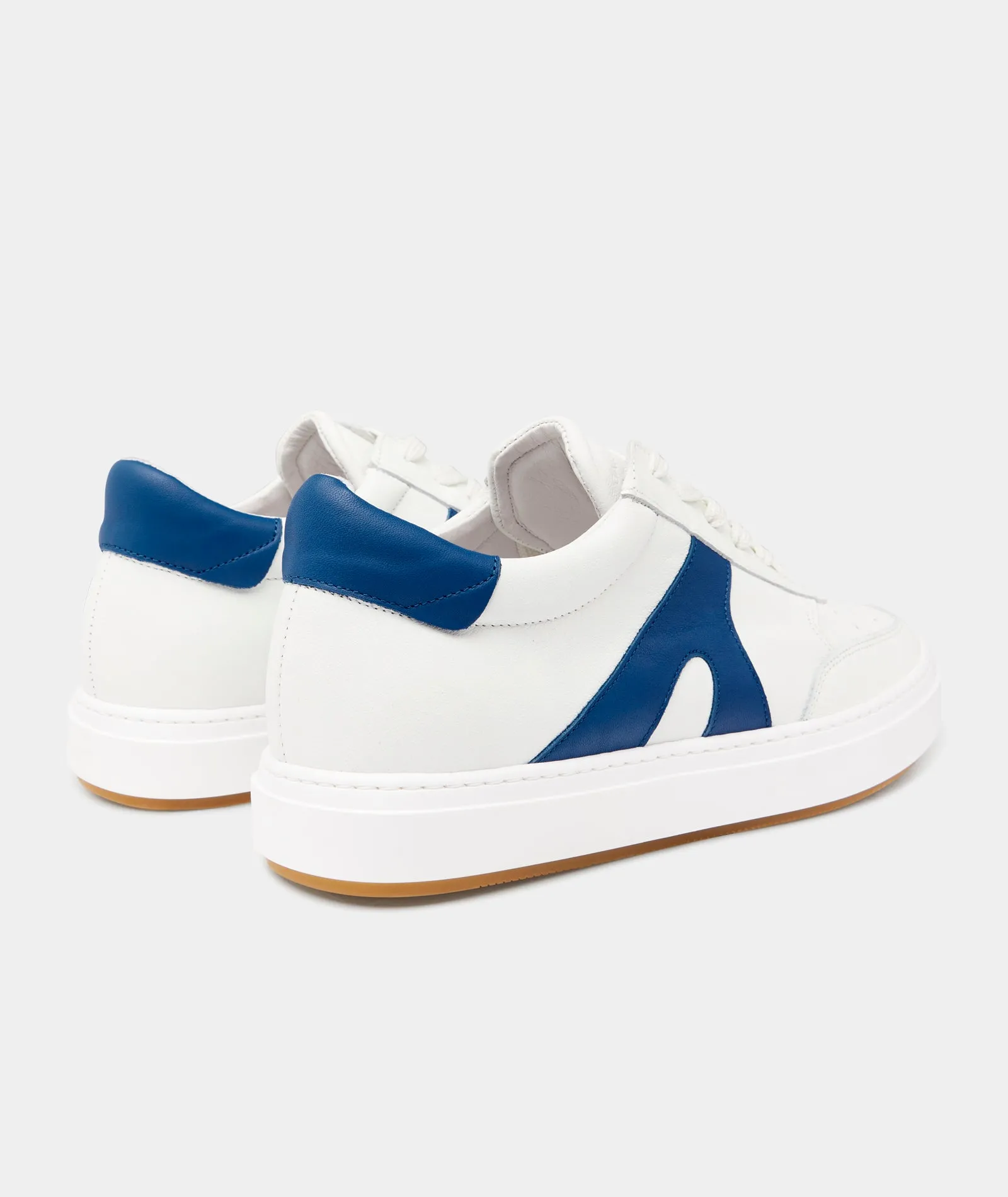 Legend - White/Blue Leather