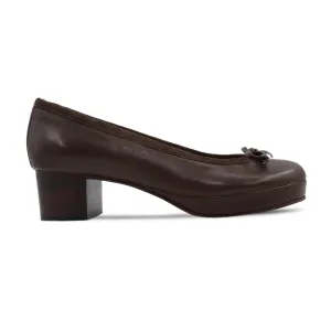 Patrak - Ladies Dark Brown Calf Leather Heel