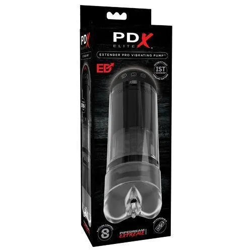 PDX Elite Extender PRO Vibrating PUMP - CLEAR