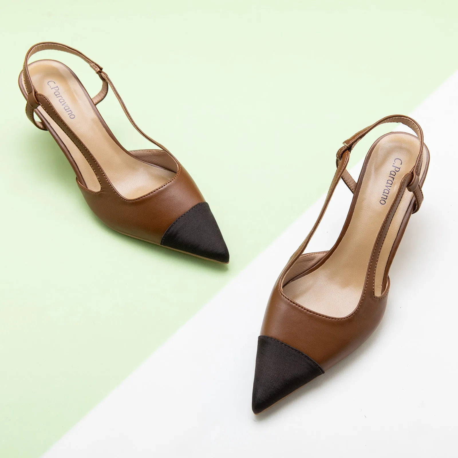 Pointed Toe Slingback Pumps