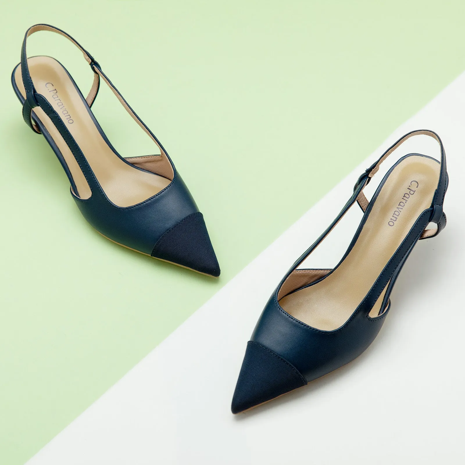 Pointed Toe Slingback Pumps