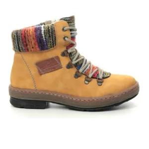 Rieker Z6743-68 Felicitas Ankle Boot (Women) - Yellow/Multi