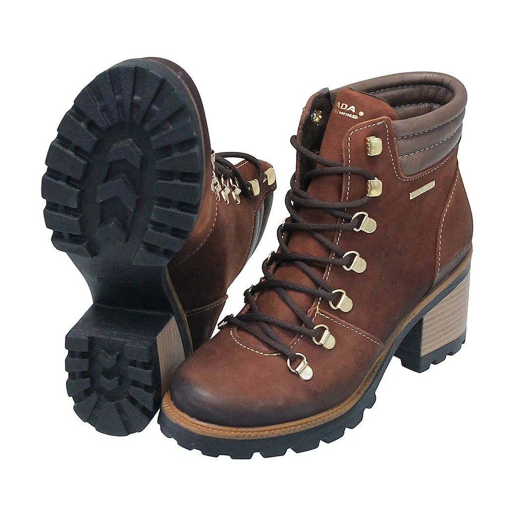 Rustic Brown Ankle Boot w/Lug Sole & Heel #BL132102LN ()