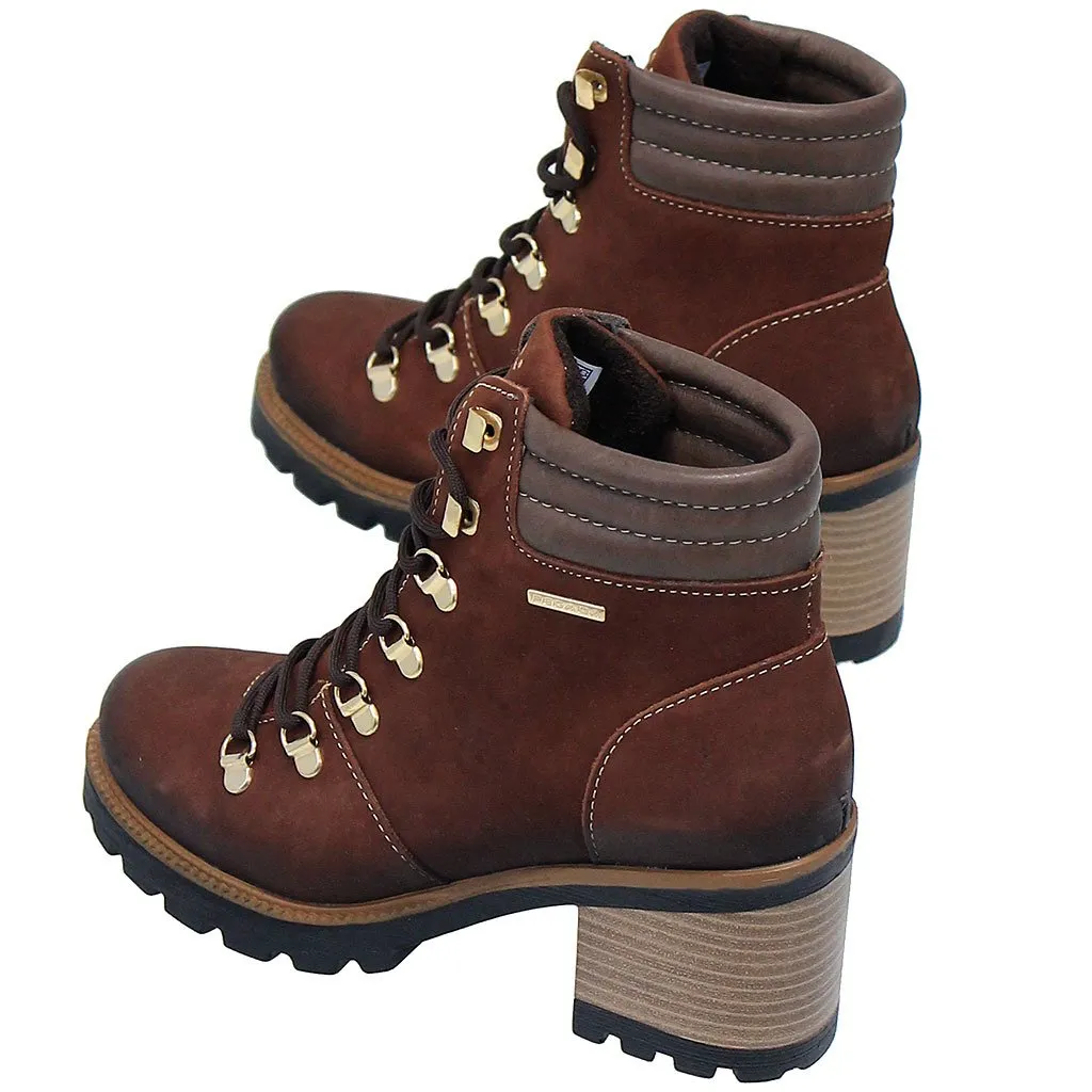 Rustic Brown Ankle Boot w/Lug Sole & Heel #BL132102LN ()