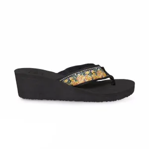 Teva Mush Mandalyn Wedge 2 Rosa Yellow  Flip Flop