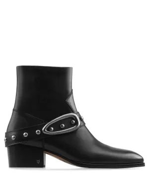 The Hollywood Boot Black Leather